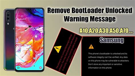 Remove Bootloader Unlocked Warning Message On Samsung Device Youtube