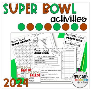 Super Bowl Activities - Super Bowl Writing by Kim Bos - Educate like a Bos