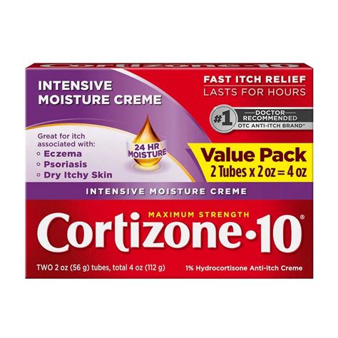 Cortizone 10 Intensive Moisture Creme 2 Oz 2 Pack