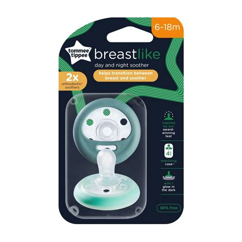 Tommee Tippee Closer To Nature Soother Breast Like Day Night