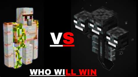 Iron Golem Vs Wither Minecraft Mob Battle Wither Vs Iron Golem