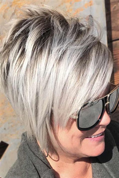 Glamorous Bang Hairstyles For Older Women With Gray Hair That Will