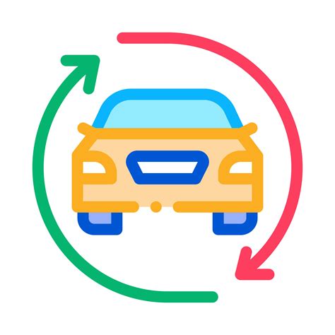 Car Exchange Icon Vector Outline Illustration 17592691 Vector Art At