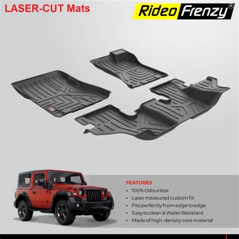 Buy New Mahindra Thar Rubber Pvc Laser Cut Floor Mats Online India