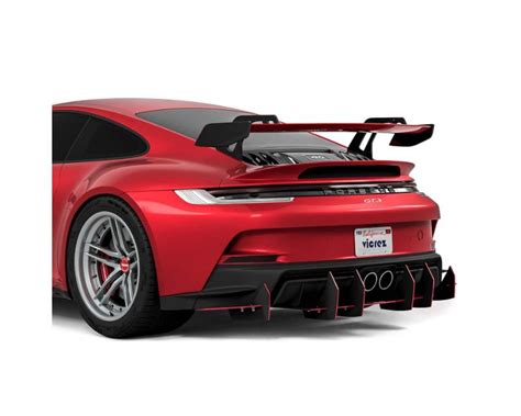 Vicrez Uruzo Style Rear Diffuser Carbon Flash Metallic Vinyl Porsche