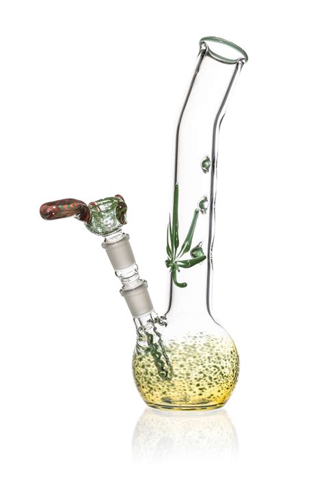 Thick Glass Weed Leaf Bong