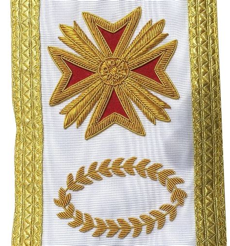 31ST DEGREE SCOTTISH RITE COLLAR WHITE MOIRE Smart Regalia