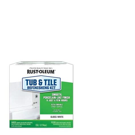 Rust Oleum Specialty Qt Gloss White Tub And Tile Refinishing Kit