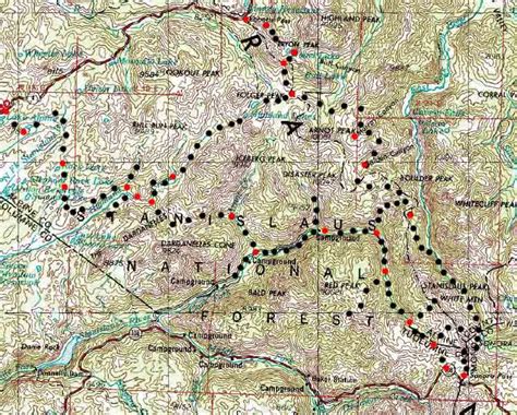 Topo Map Region Between Lake Alpine And Sonora Pass