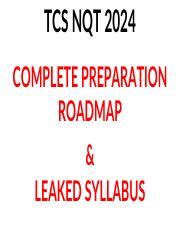 Tcs Nqt Preparation Guide Syllabus Roadmap Tips Course Hero