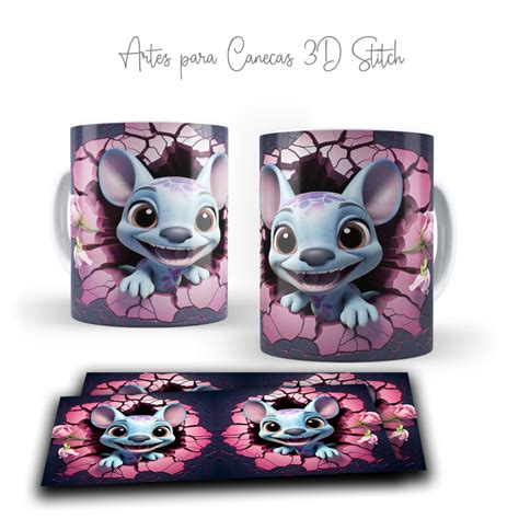 Kit Artes Stitch Disney D Para Canecas Elo