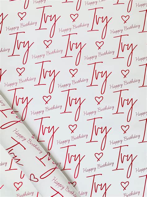 Personalised Birthday Wrapping Paper Etsy Australia