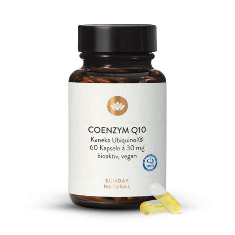 Coenzym Q10 Ubiquinol 30mg Vegan Von Kaneka 60 Kapseln Sunday Natural