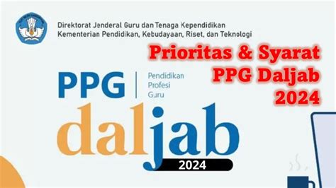 Prioritas Guru Yang Terpanggil Ppg Daljab Cek Syarat Dan