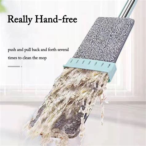 Flat Mops Free Hand Washing Magic Cleaner Self Wring Mop Opnar