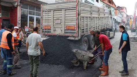 Zonguldak ta selden zarar gören beldenin yolları asfaltlanıyor Son