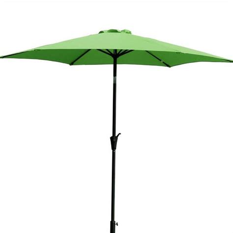 SUNRINX 9 Ft Aluminum Market Push Button Tilt Patio Umbrella In Green