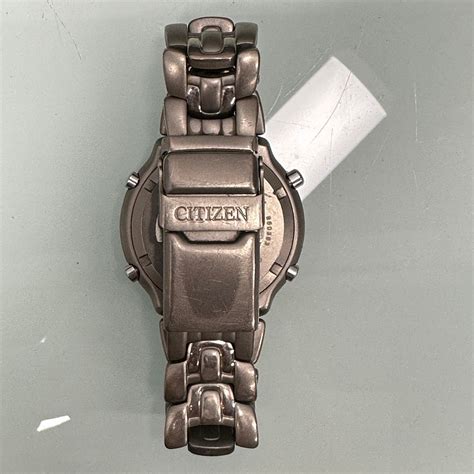 Vintage Citizen Eco Drive Chronograph Titanium Watch Etsy