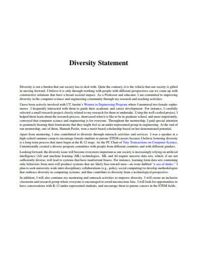 23 Diversity Statement Templates In Pdf Doc