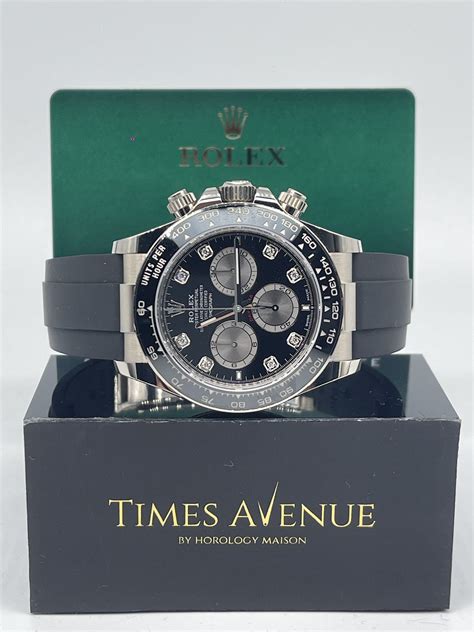 Brand New 2024 Feb Rolex Daytona Oysterflex White Gold 126519LN "Black ...