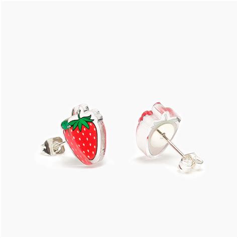 Strawberries Stud Earrings Stmango