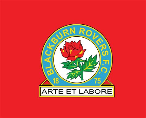 Blackburn Rovers Fc Club Logo Symbol Premier League Football Abstract