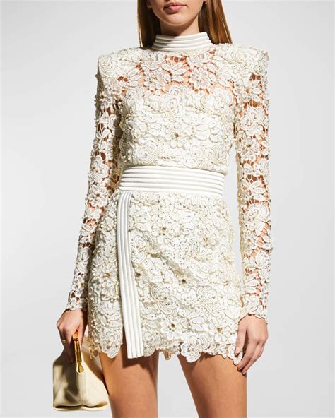 ZHIVAGO Angelus Floral Embroidered Long Sleeve Mini Dress Neiman Marcus