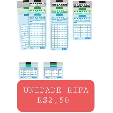 CARTELA DE RIFA TAMOIO KIT 10 UNIDADES 100 50 25 15 10 NOMES CORES