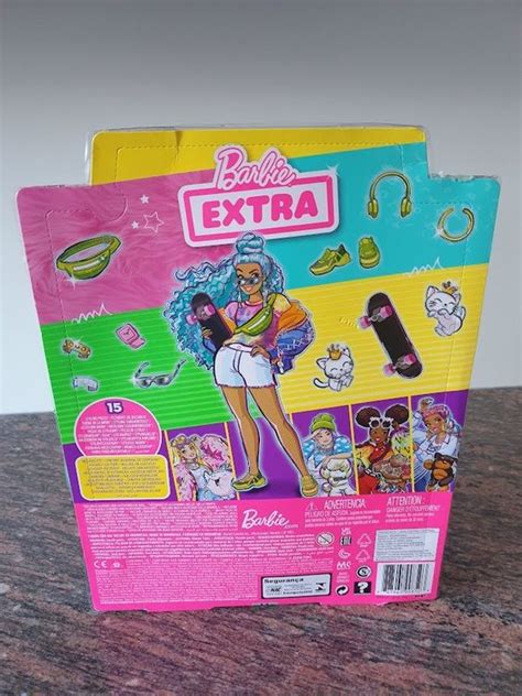 Puppe Barbie Extra GRN30 Mit Blauen Haaren Und Skateboard Kaufen Auf