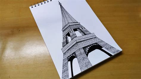 How To Draw Easy Mandala Art Of Eiffel Tower Zentangle Art Doodle