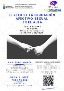 Cartel El reto de la educación afectivo sexual en el aula CENTRO DEL