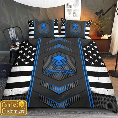 Us Air Force Veteran Proudly Served Quilt Bedding Set • Kybershop