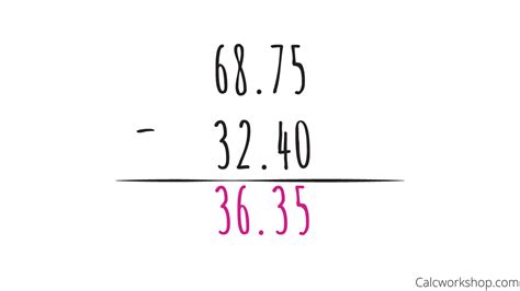 How To Subtract With Decimals Free Printable Worksheet