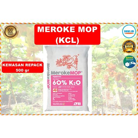 Jual Pupuk Kcl Meroke Mop Kalium Tinggi Kemasan Repack Gr Indonesia