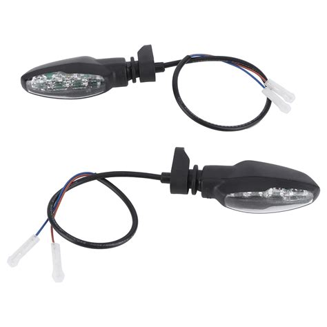 Pairs Motorcycle Turn Signal Light Led Front Led Amber Indicators V