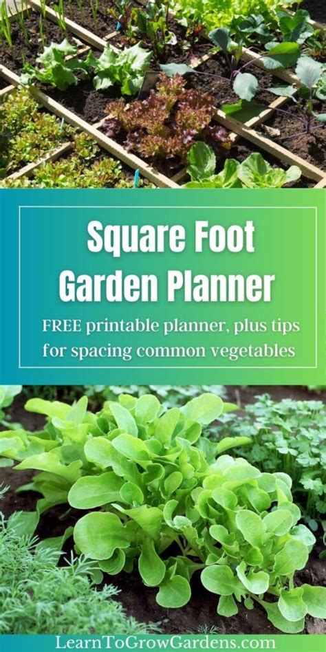 Free Printable Square Foot Garden Planner Learn To Grow Gardens