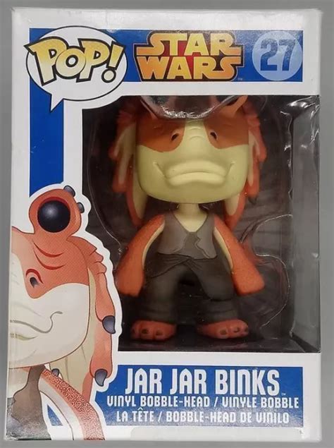 FUNKO POP 27 Jar Jar Binks Star Wars Damaged Box Rare Vaulted