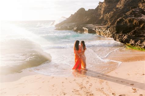 Same Sex Engagement Photography Session At Halona Blow Hole Oahu