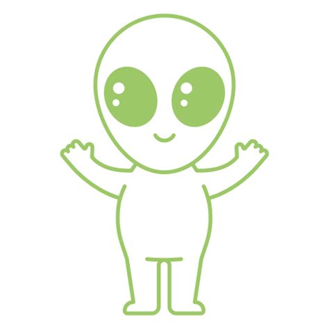 Design Png E Svg De Personagem De Traço De Desenho Animado Alienígena Espacial Para Camisetas