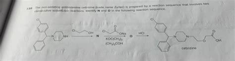 Solved 2 56 The Non Sedang Antihistamine Cetirizine Trade Chegg