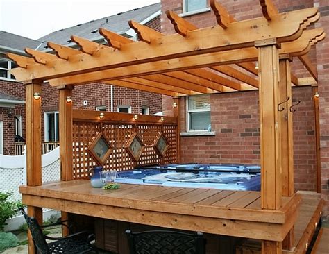 Hot Tub Pergola Decks Pergola Gazebos