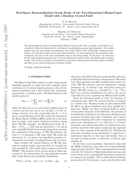 PDF Real Space Renormalization Group Study Of The Two Dimensional