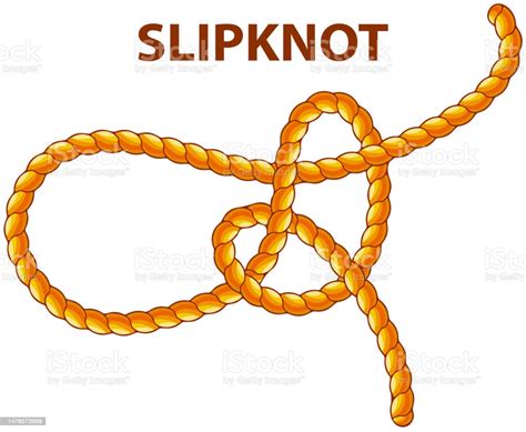 Slipknot Isolated On White Household Binding And Fastening Unit For