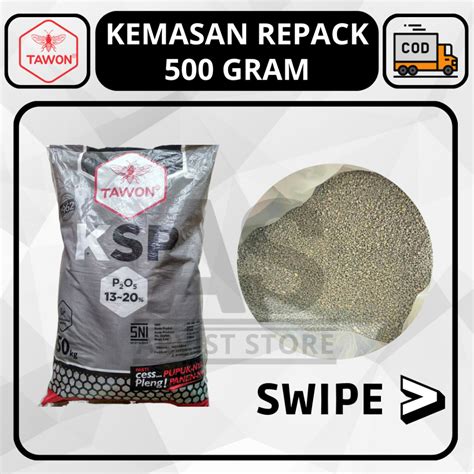 Jual Pupuk KSP TAWON REPACK 500 Gram Fosfat Phosphate Pupuk TSP