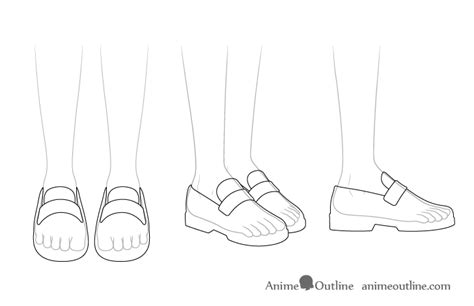 How To Draw Anime Shoes Step By Step AnimeOutline Drawing High Heels