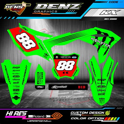 Jual Decal Sticker Kxf Full Custome No Nama Warna Body Motor