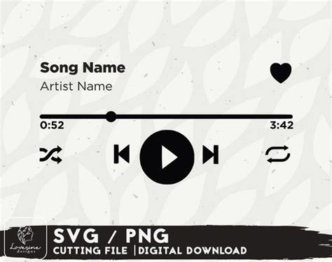 Music Player Svg Design Spotify Svg Files For Cricut Cricut Etsy Uk