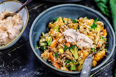 Reis Hackfleisch Pfanne Mit Ajvar Und Gem Se