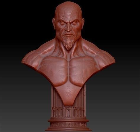 Kratos Bust 3d Model 3d Printable Cgtrader