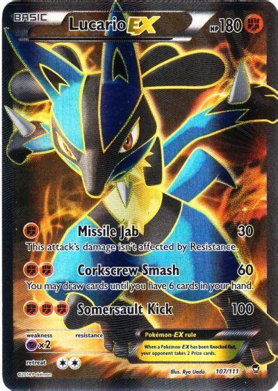 107 Lucario EX Pokemon Rare Pokemon Cards Pokemon Cards